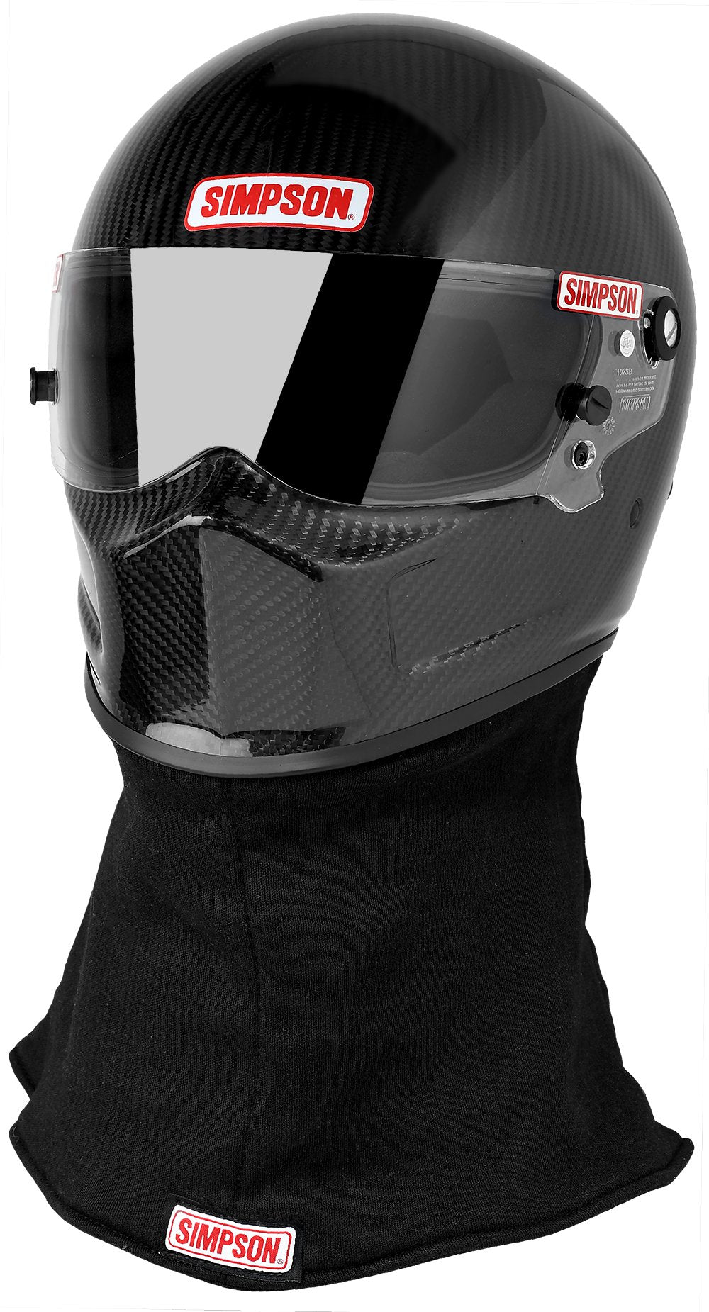 Simpson Racing Carbon Drag Bandit Racing HelmetMedium - Carbon Fiber