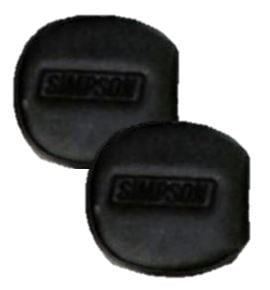 Simpson Racing YXZ Door Latch Pads Black/Black (pair)Black with black embroidery