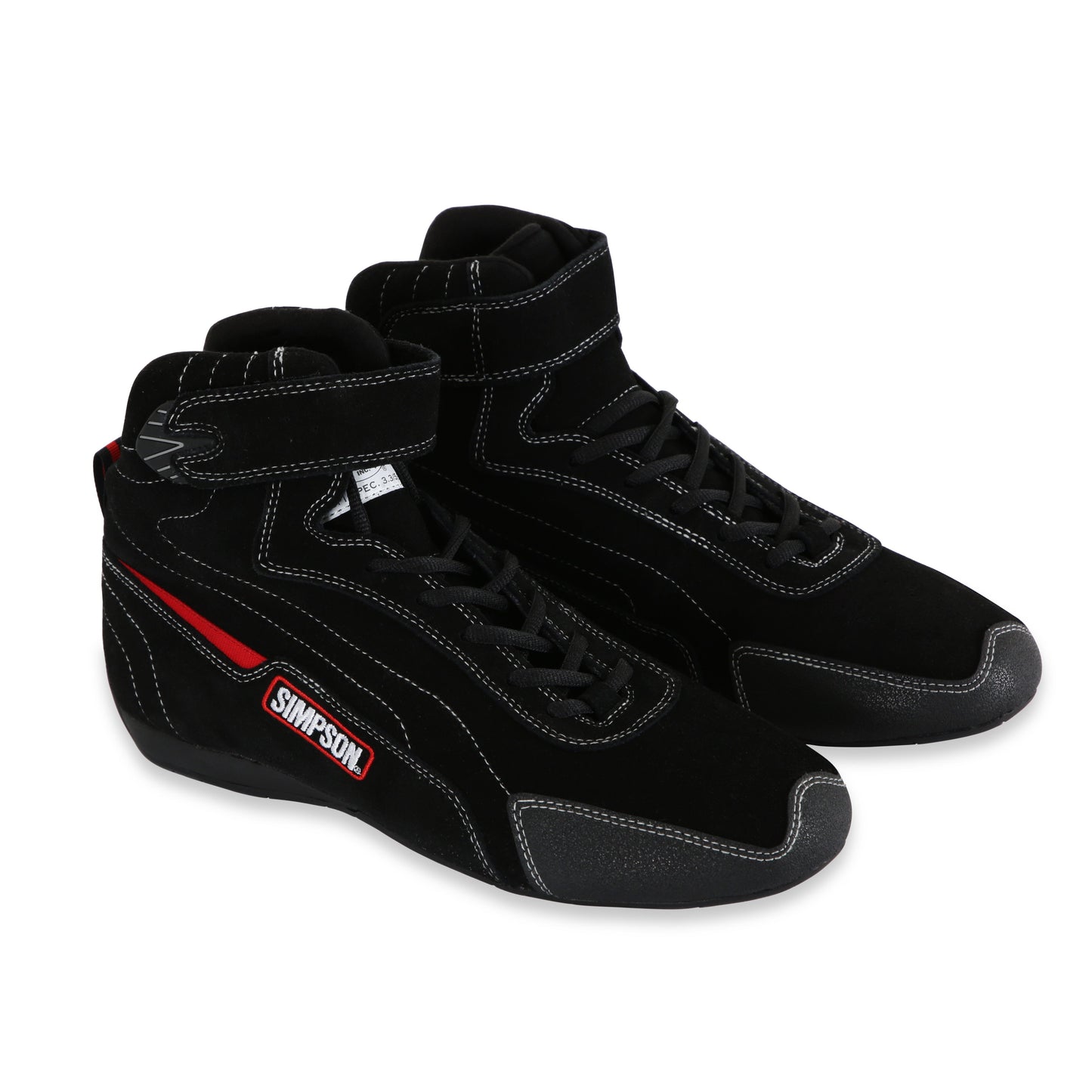 Simpson Racing Turbine High Top Shoe Black 1010 - Black