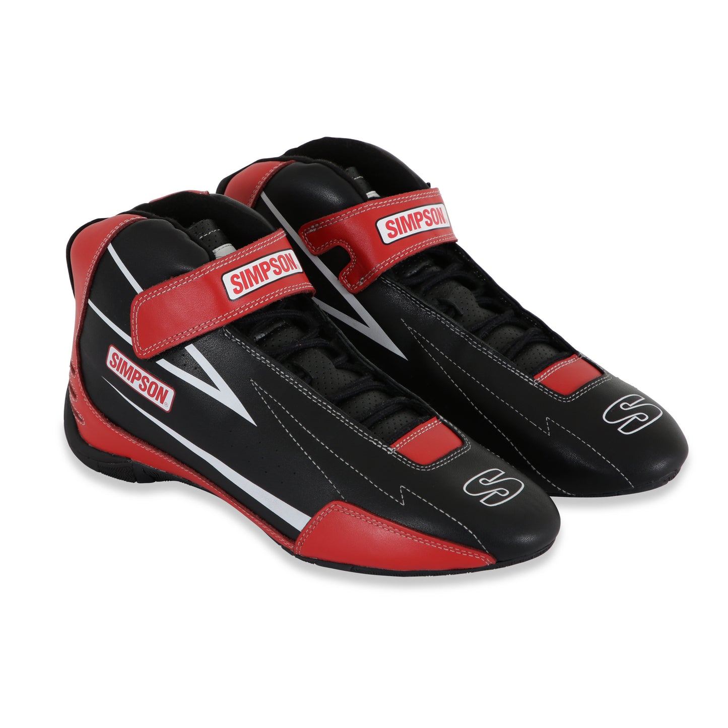 Simpson Racing Supercoil Shoe Black/Red - 8.5Size 8.5 Black/Red
