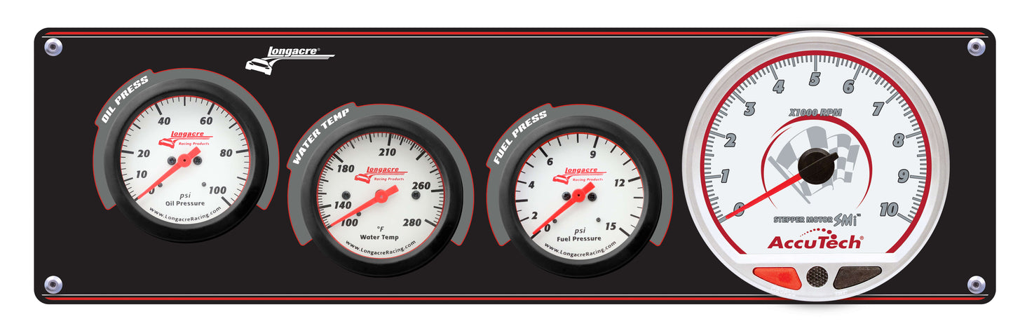 Sportsman™ Elite 3 Gauge Panel w/Tach Oil Pressure, Water Temperature, Fuel Pressure