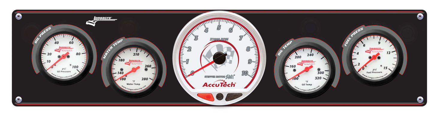 Sportsman™ Elite 4 Gauge Panel w/Tach Oil Pressure, Water Temperature, Oil Temperature, Fuel Pressure