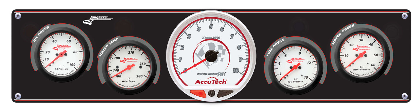 Sportsman™ Elite 4 Gauge Panel w/Tach Oil Pressure, Water Temperature, Water Pressure, Fuel Pressure