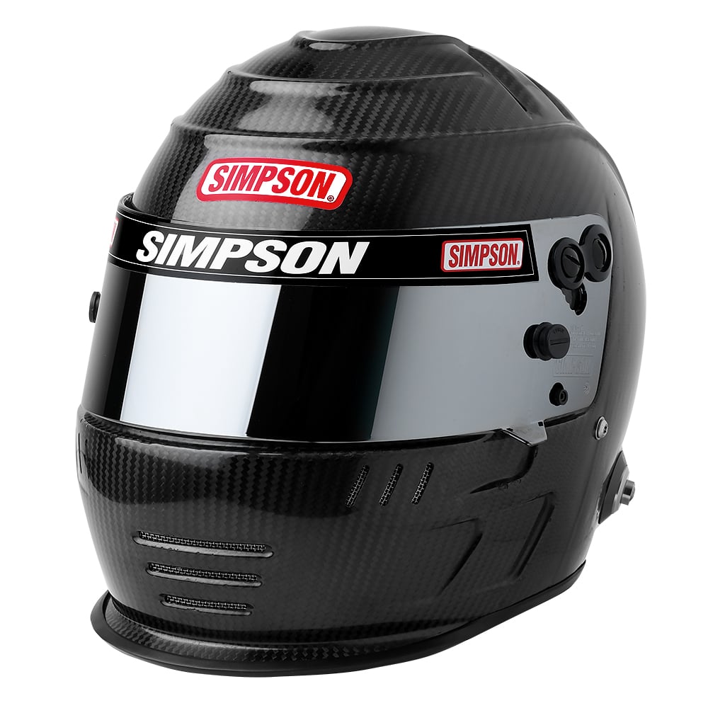 Simpson Racing SA2020 Carbon Speedway Shark Racing Helmet7 5/8 - Carbon Fiber