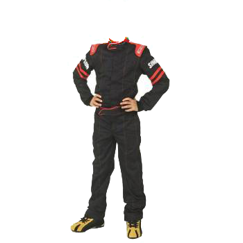 Simpson Racing Legend II Youth Racing SuitSmall - Black/Red
