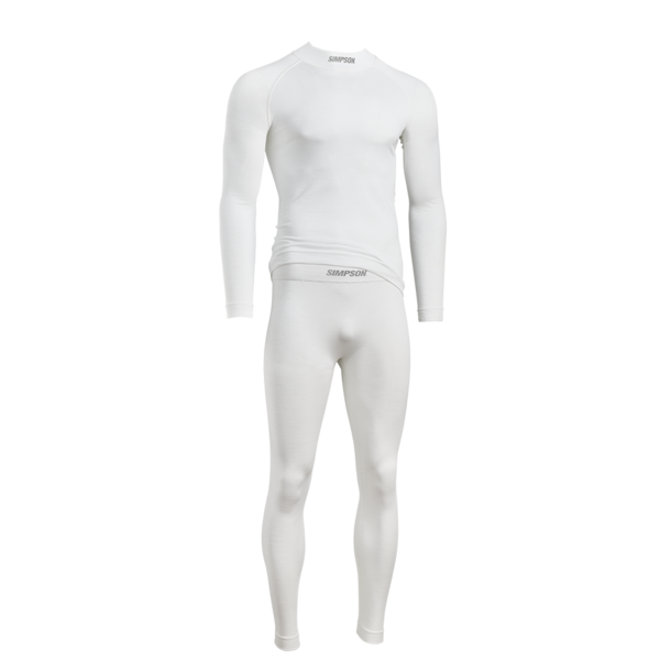 Simpson Racing Pro-Fit Base Layers - BottomX-Small / Small - White