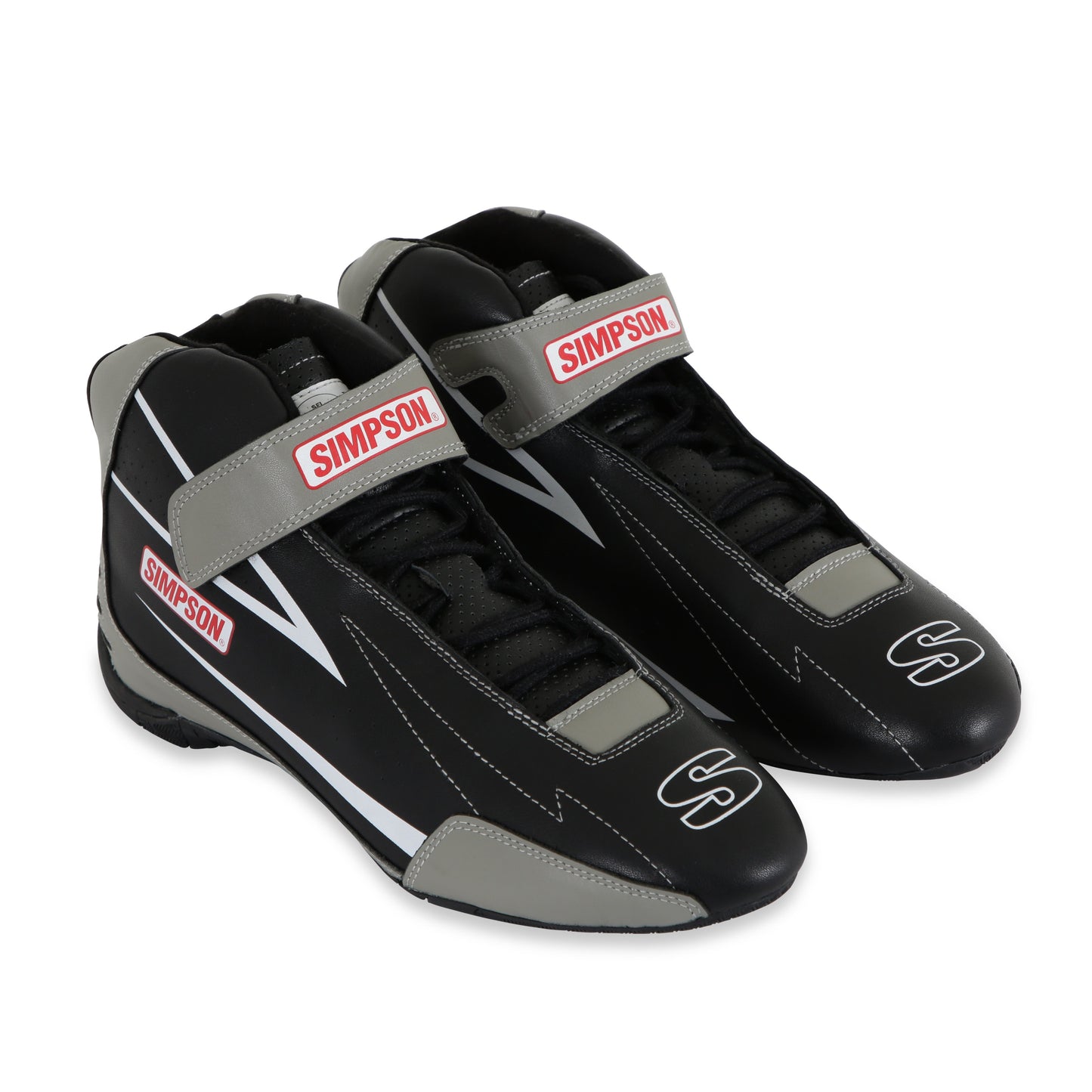 Simpson Racing Supercoil Shoe Black/Grey - 9.5Size 9.5 Black/Grey