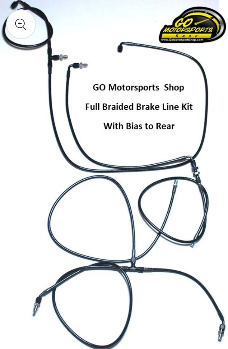 Full Braided Brake Line Kit with Bias to Rear | Legend Car