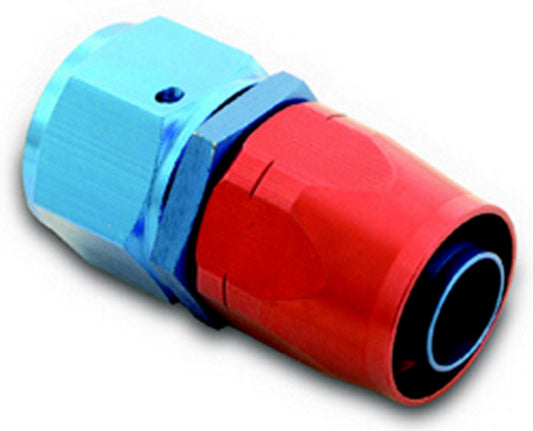 Fitting - Hose End - 200 Series - Straight - 4 AN Hose to 4 AN Female - Aluminum - Blue / Red Anodized - Each