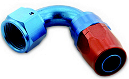 Fitting - Hose End - 200 Series - 120 Degree - 12 AN Hose to 12 AN Female - Aluminum - Blue / Red Anodized - Each