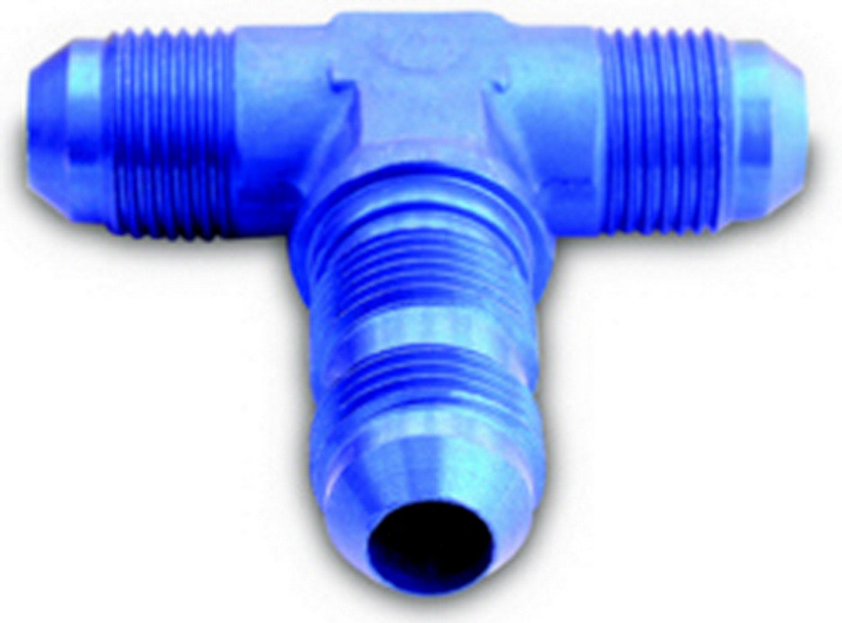 Fitting - Bulkhead Tee - 3 AN Male x 3 AN Male x 3 AN Male Bulkhead - Aluminum - Blue Anodized - Each