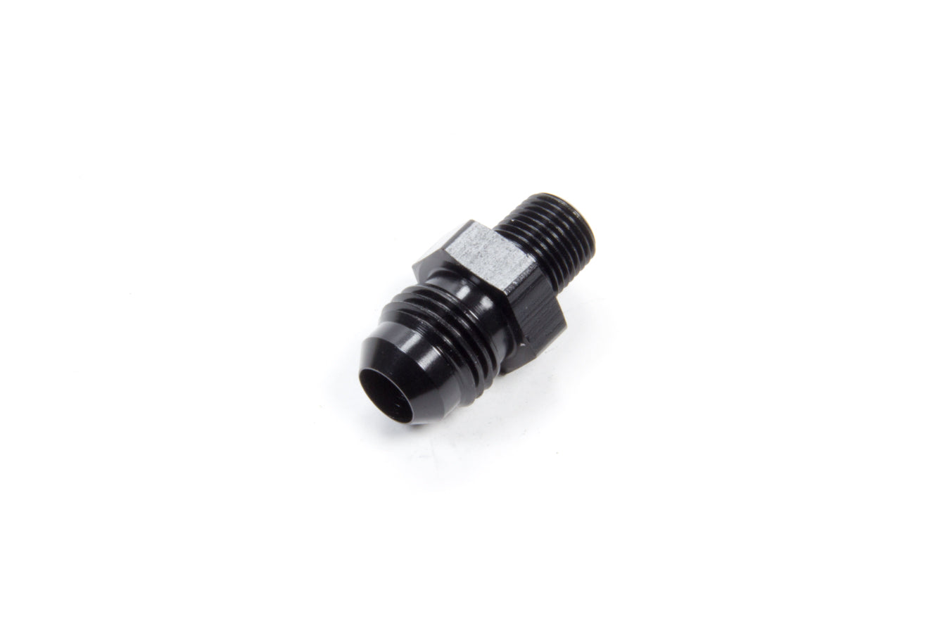 Fitting - Adapter - Straight - 6 AN Male to 1/8 in NPT Male - Aluminum - Black Anodized - Each