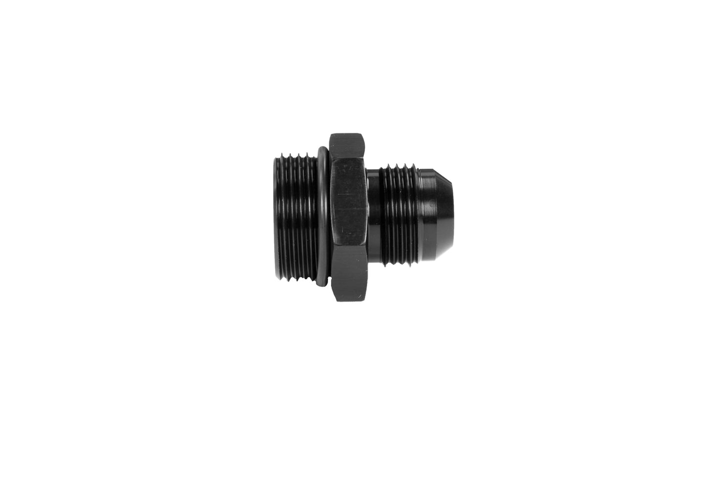 Fitting - Adapter - Straight - 12 AN Male to 16 AN Male O-Ring - Aluminum - Black Anodized - Each