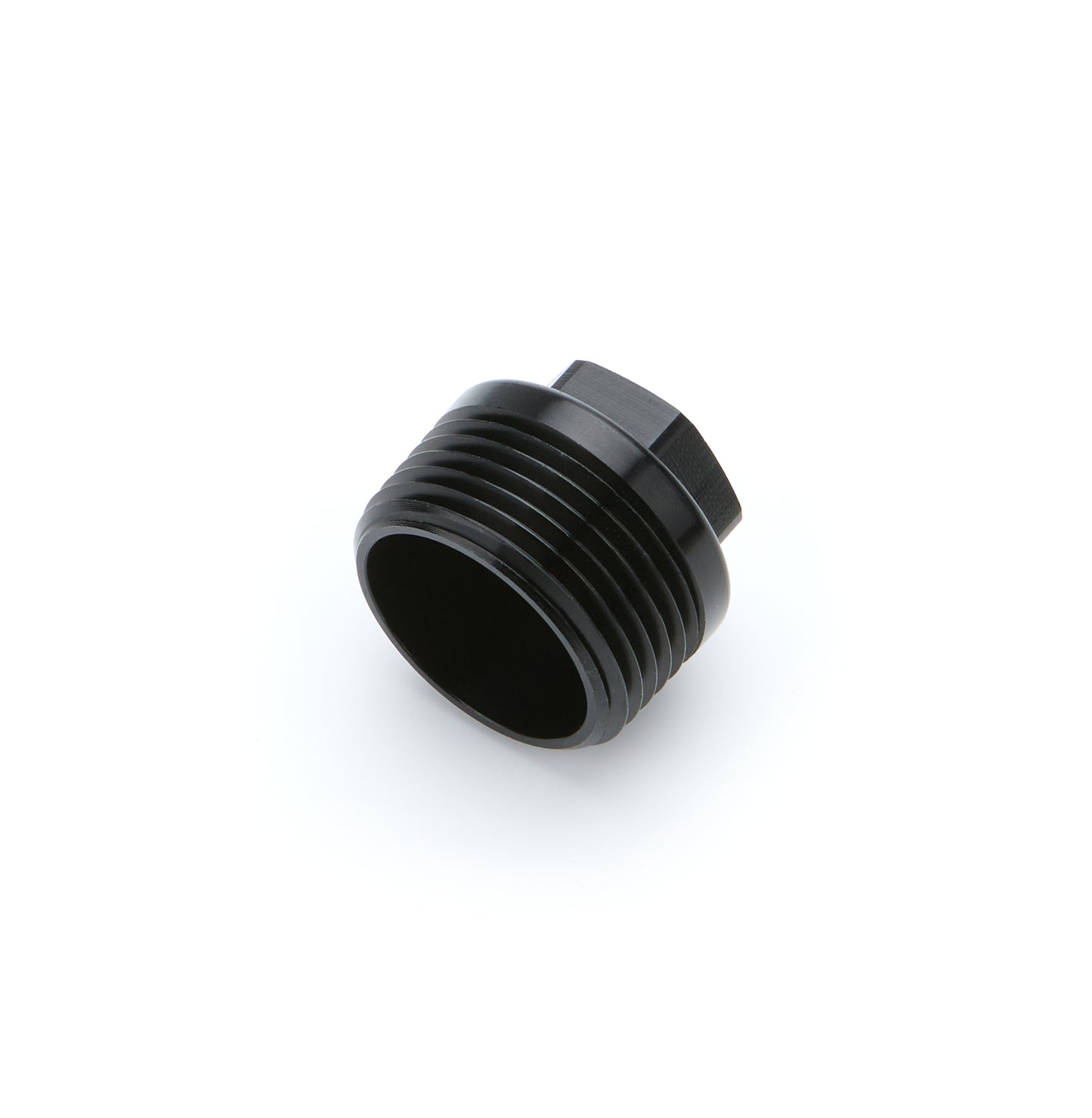 Fitting - Plug - 1 in NPT - Hex Head - Aluminum - Black Anodized - Each