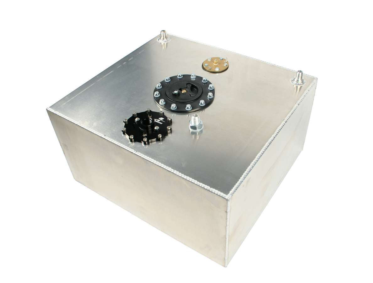 Fuel Cell and Pump - A1000 Stealth - 15 gal - 18 x 20 x 10 in Tall - 10 AN O-Ring Outlet - 8 AN Return - 8 AN Vents - Sender - Aluminum - Natural - E85 / Gas - Each