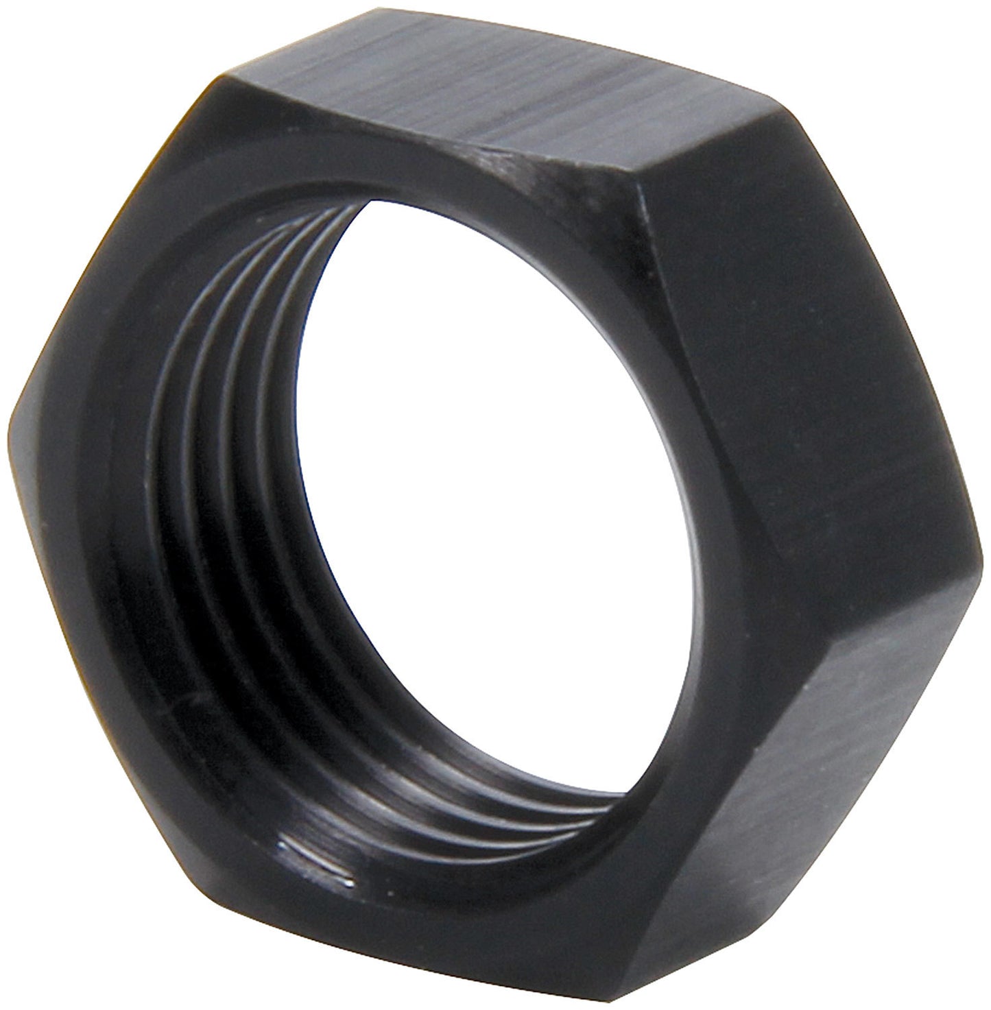 Jam Nut - Thin OD - 5/8-18 in Left Hand Thread - Aluminum - Black Anodized - Set of 4