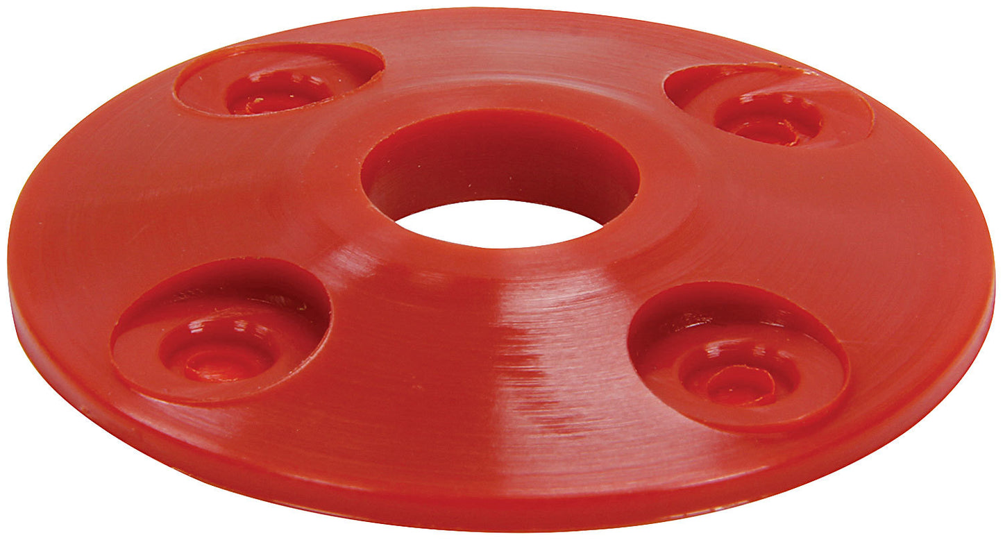 Scuff Plate - 2 in OD - 0.5 in ID - Plastic - Red - Set of 4