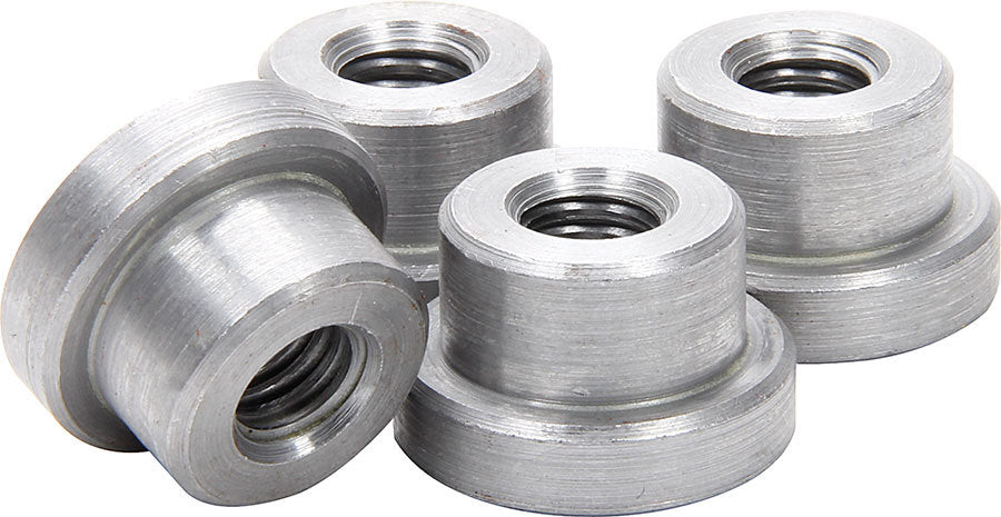 Weld-On Nut - 3/8-16 in Thread - 3/4 in OD Mounting Hole - Steel - Natural - Set of 4