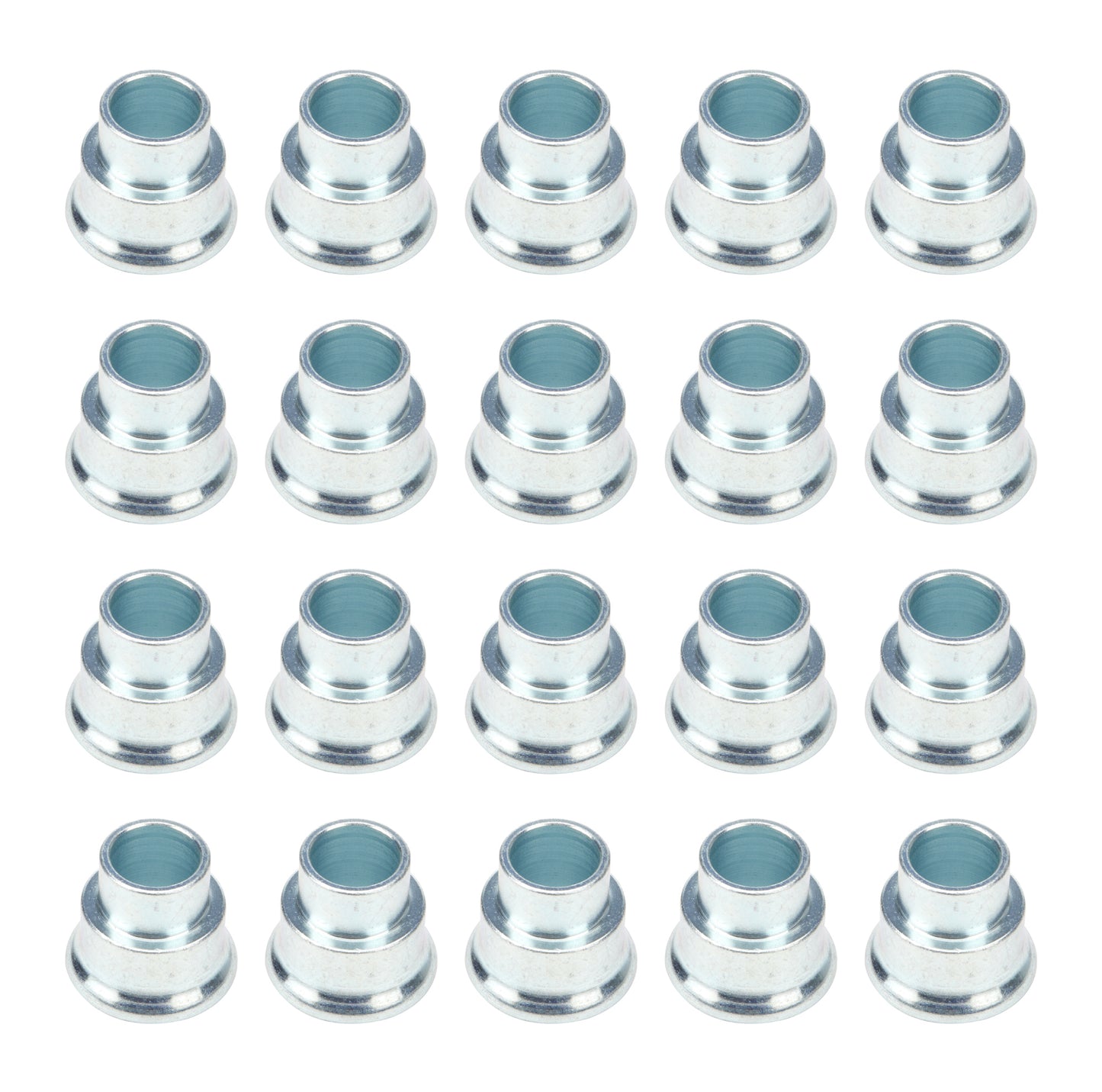Reducer Spacer - 5/8 in OD to 1/2 in ID - 1/2 in Thick - Steel - Zinc Plated - Set of 20