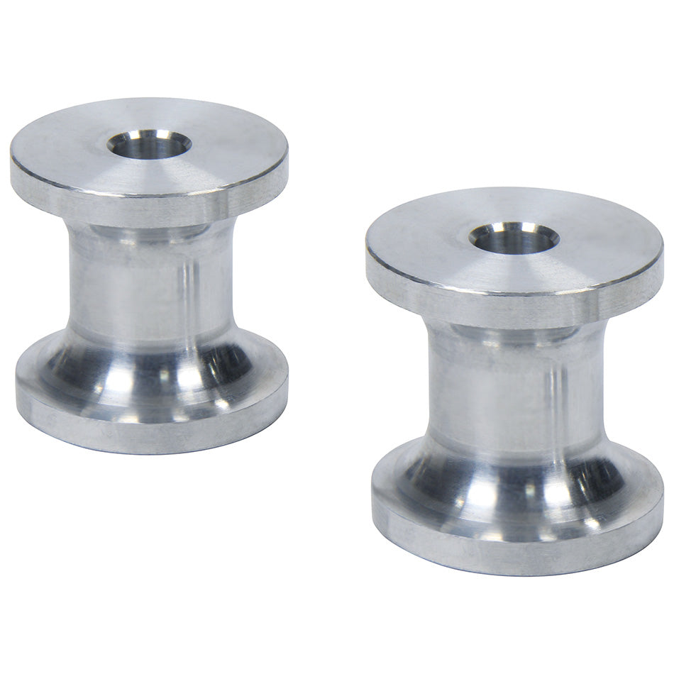Hourglass Spacer - 0.25 in ID - 1 in Thick - Aluminum - Natural - Universal - Pair