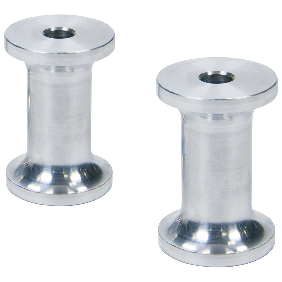 Hourglass Spacer - 0.25 in ID - 1.5 in Thick - Aluminum - Natural - Universal - Pair