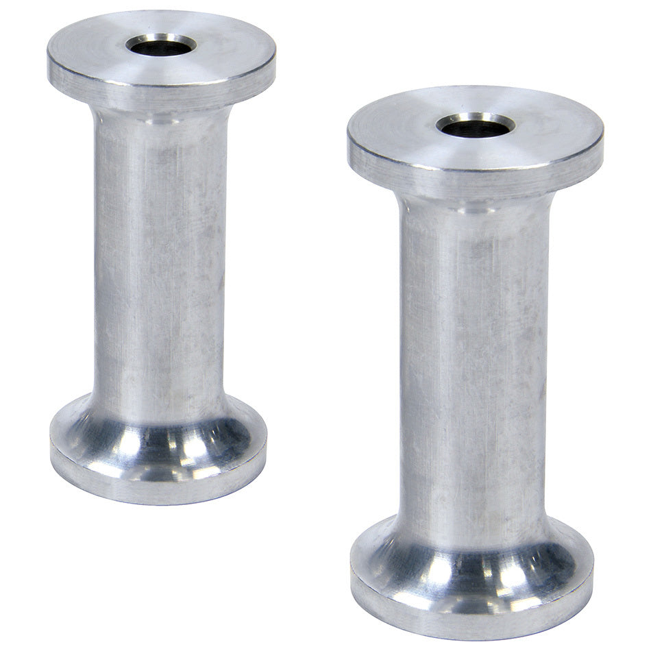 Hourglass Spacer - 0.25 in ID - 2 in Thick - Aluminum - Natural - Universal - Pair