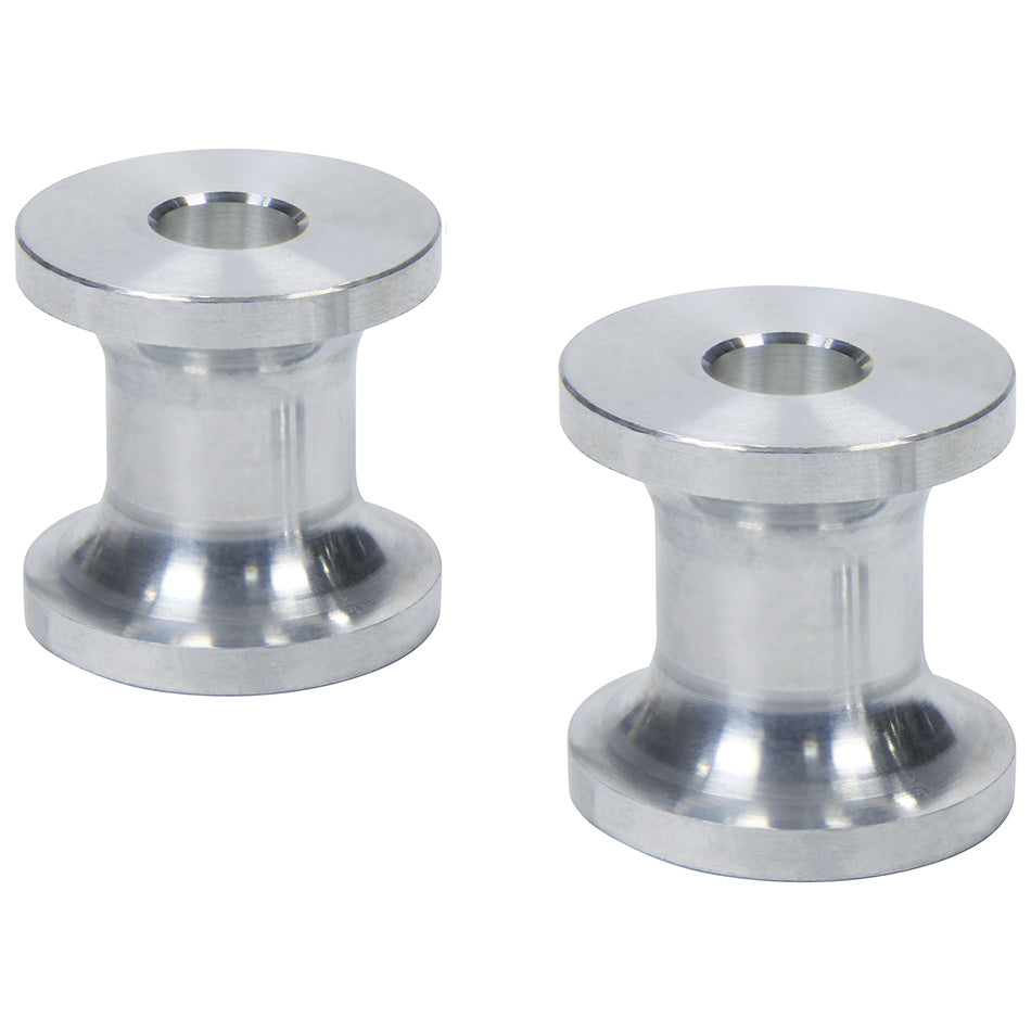 Hourglass Spacer - 0.313 in ID - 1 in Thick - Aluminum - Natural - Universal - Pair