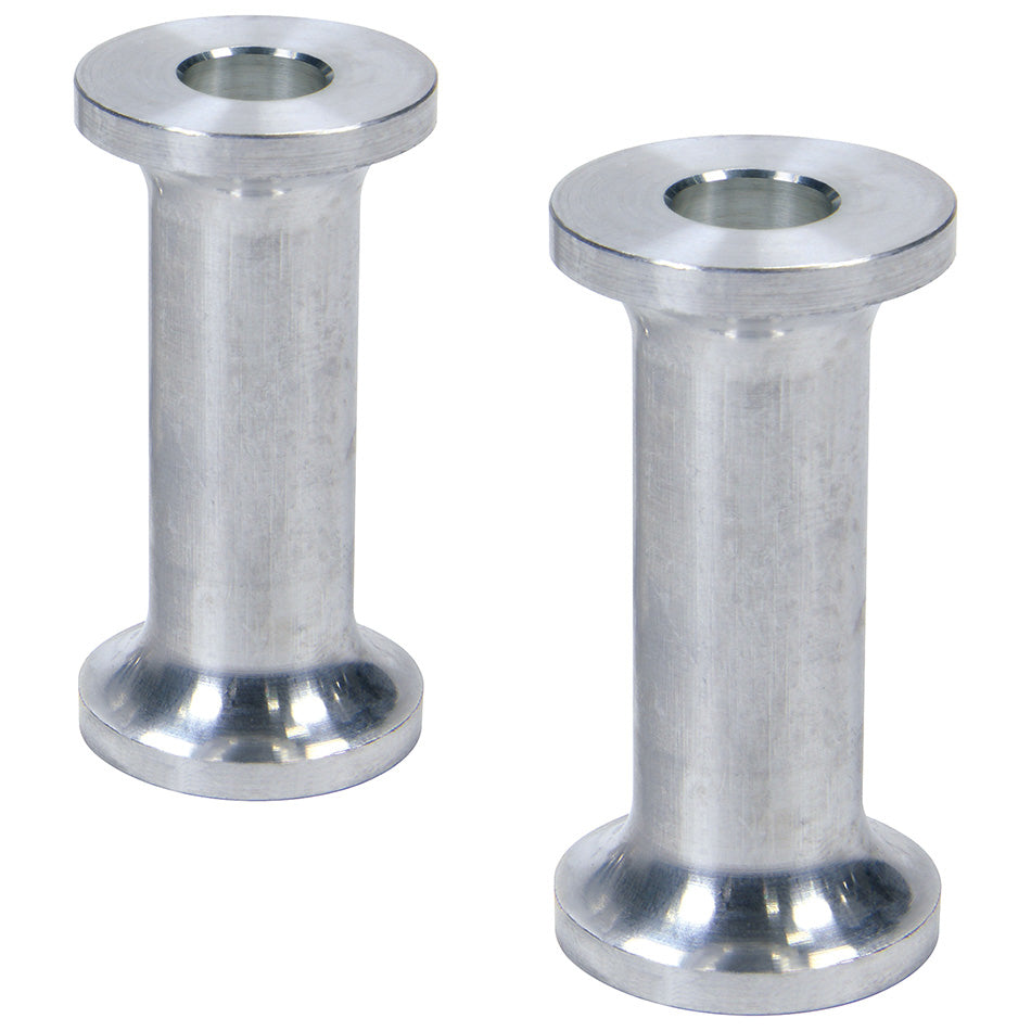 Hourglass Spacer - 0.375 in ID - 2 in Thick - Aluminum - Natural - Universal - Pair