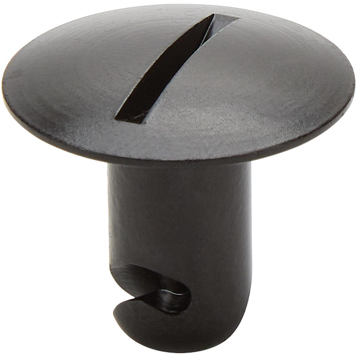 Quick Turn Dzus Fastener - Oversized Oval Head - Slotted - 7/16 x 0.500 in Body - Steel - Black Paint - Set of 50