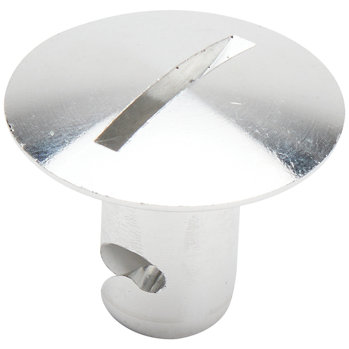 Quick Turn Dzus Fastener - Oversized Oval Head - Slotted - 7/16 x 0.500 in Body - Aluminum - Clear Anodized - Set of 10