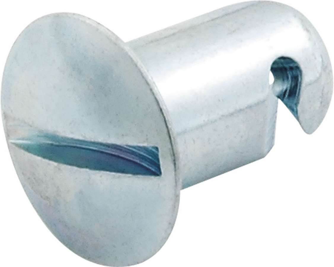 Quick Turn Dzus Fastener - Oval Head - Slotted - 7/16 x 0.500 in Body - Aluminum - Clear Anodized - Individual