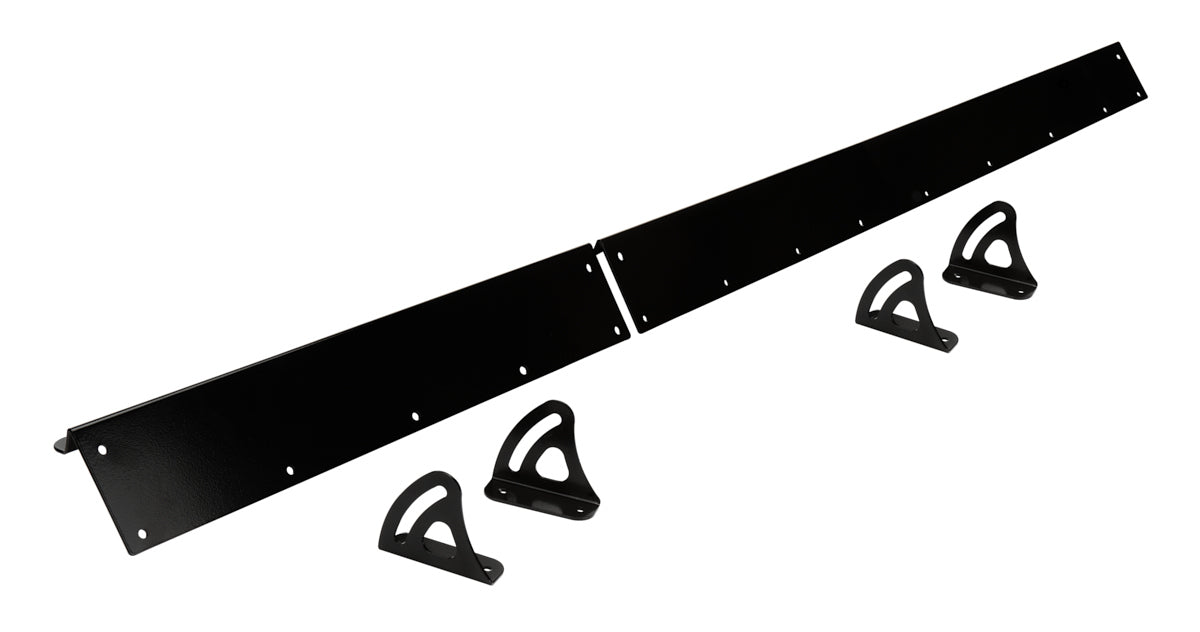 Spoiler - 67 x 3 in - 2-Piece - Spoiler Only - Aluminum - Black Powder Coat - Each