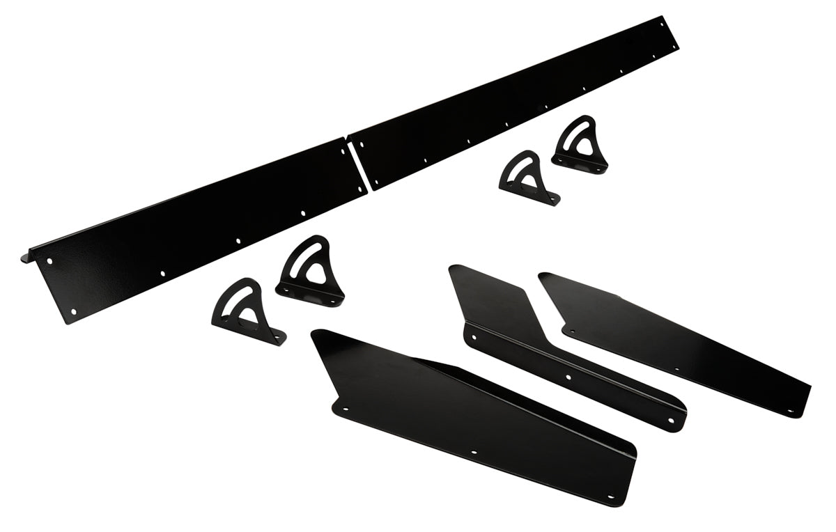 Spoiler - 67 x 3 in - 2-Piece - Aluminum - Black Powder Coat - Kit