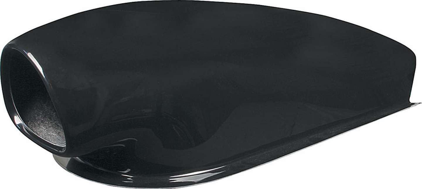 Hood Scoop - Aero - 13 in Tall - 14.5 in Wide - 50 in Long - Fiberglass - Black - Each