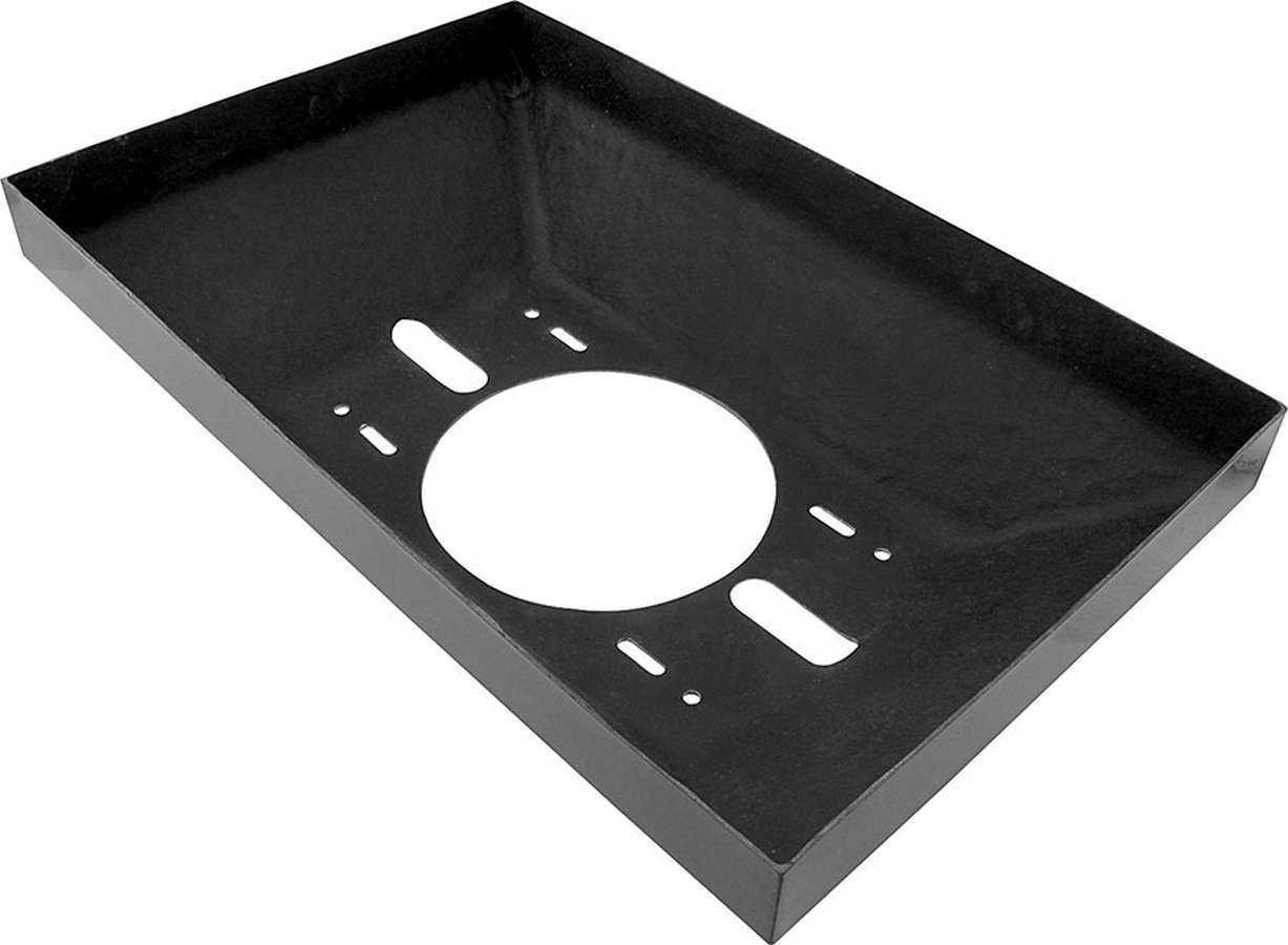 Scoop Tray - 3 in Tall - 21-5/8 in Long - 13-1/2 in Wide - Fiberglass - Black - Dominator Flange - Each