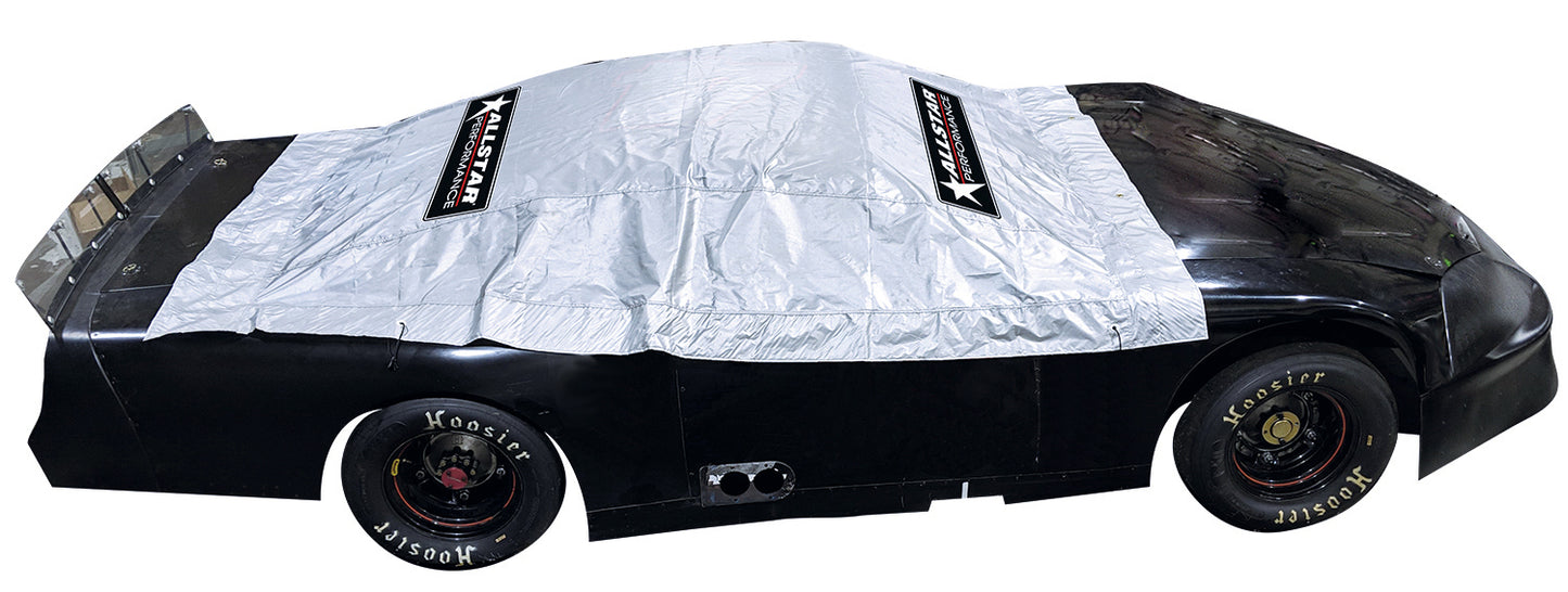 Car Cover - Indoor - Soft Liner - Heat Reflective - Cloth - Silver - Template Body Greenhouse - Each