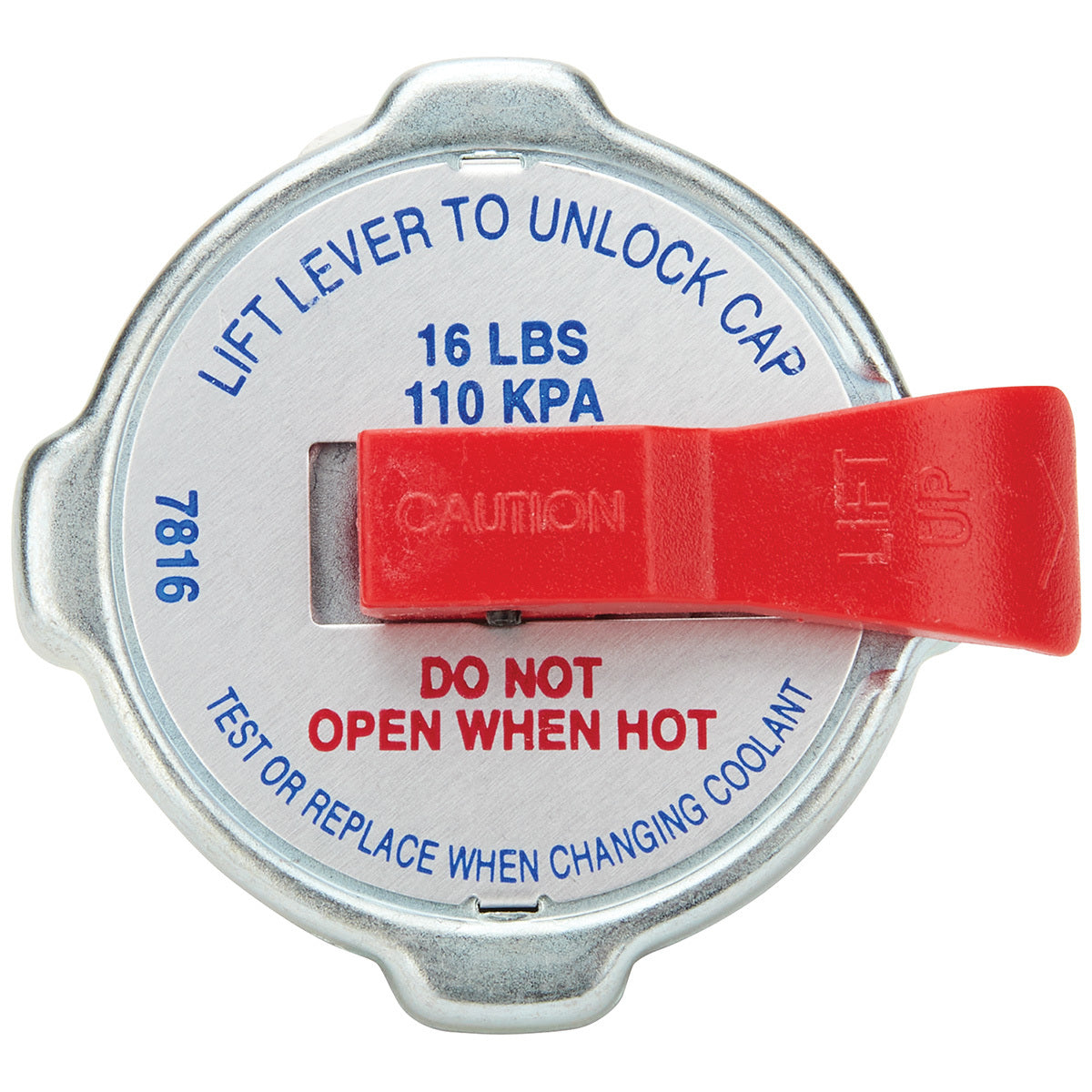 Radiator Cap - MotoRad - 14-18 PSI - Round - Lever - Standard Size Radiator Necks - Each