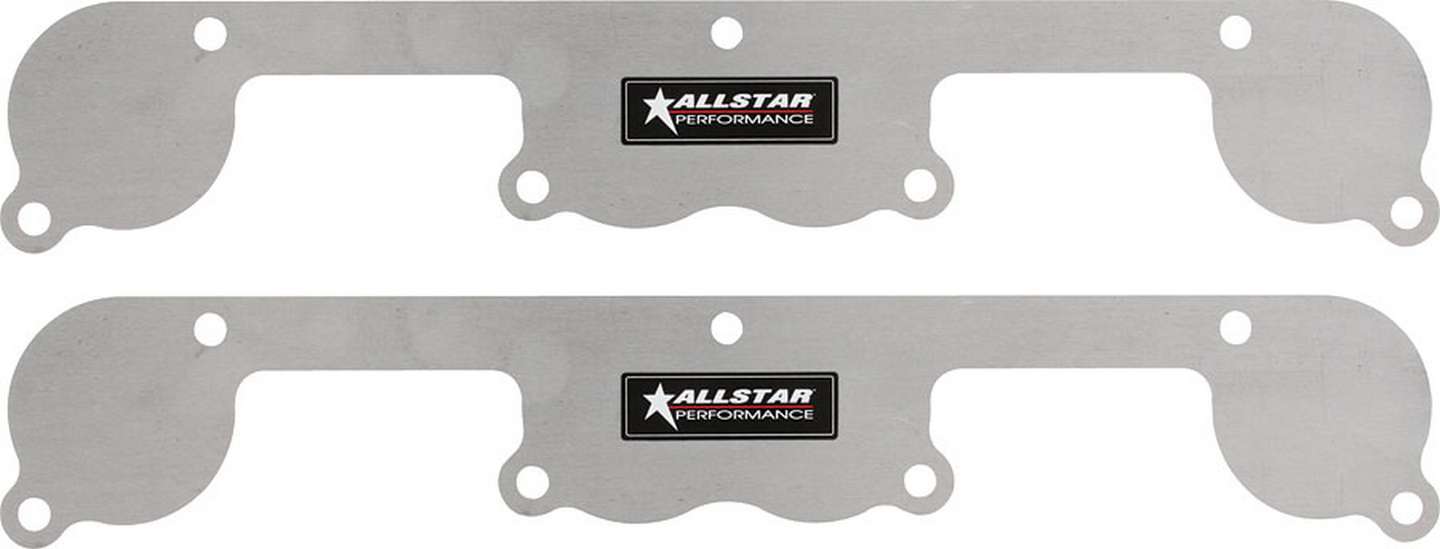 Engine & Accessories Port Blockoff - 1-Piece - Aluminum - Natural - Spread Port Heads - Small Block Chevy - Pair