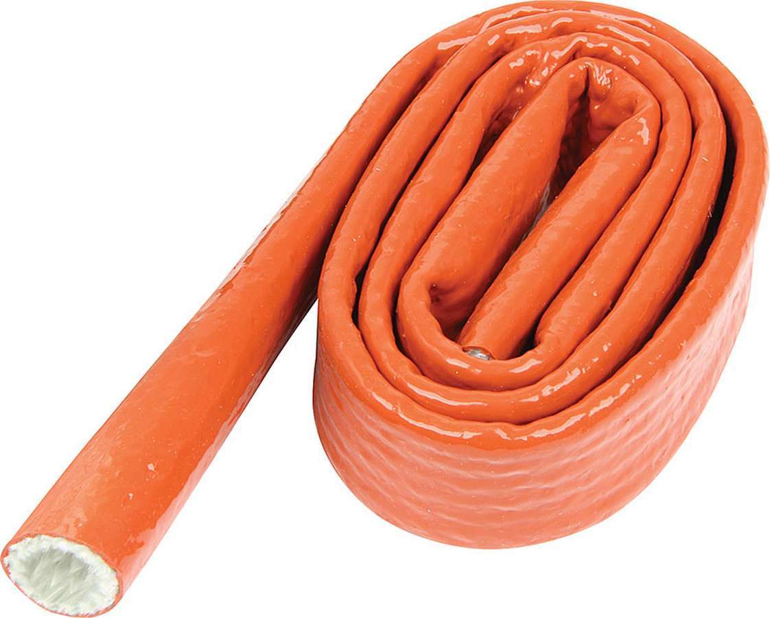 Hose and Wire Sleeve - 1/2 in ID - 3 ft - Silicone / Fiberglass - Orange - Each