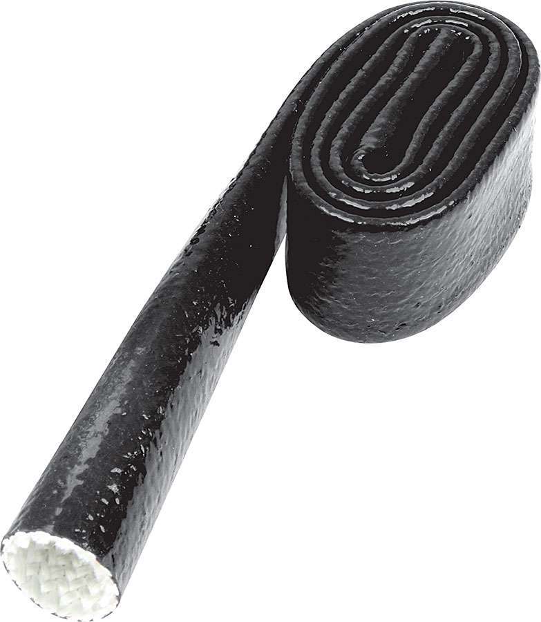 Hose and Wire Sleeve - 7/8 in ID - 3 ft - Silicone / Fiberglass - Black - Each