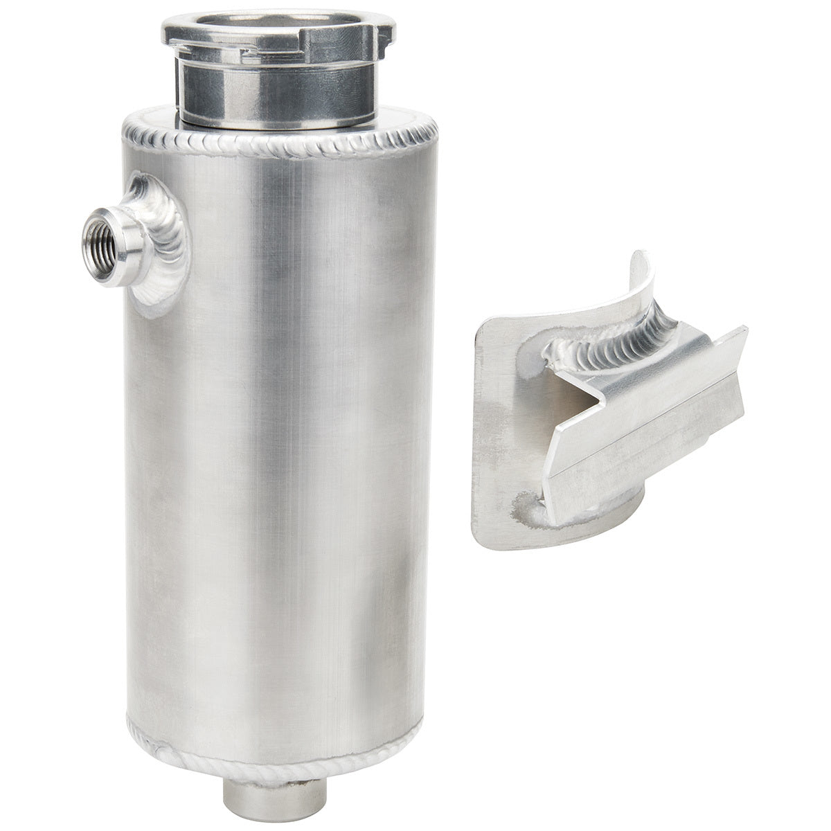Recovery Tank - 1 qt - 1/2 in NPT Inlet - 1/4 in NPT Outlet - Filler Neck - Aluminum - Natural - Each