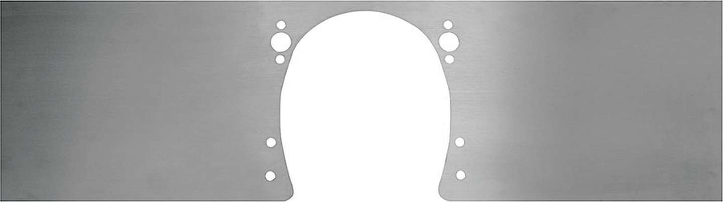 Motor Plate - Front - 10 x 36 x 0.25 in - Aluminum - Natural - Small Block Chevy - Each