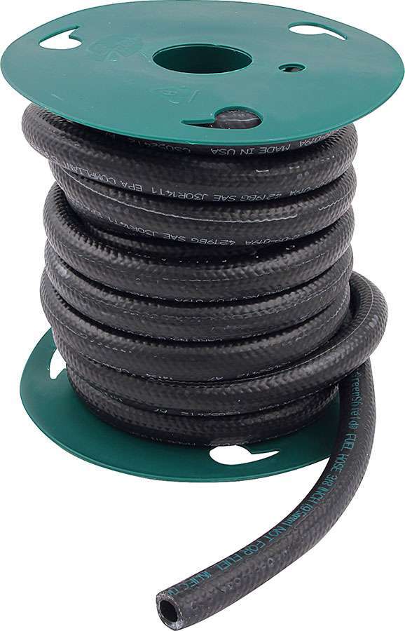 Hose - 5/16 in ID - 25 ft - Rubber - Black - Each