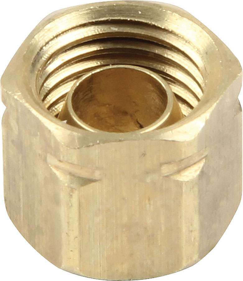 Compression End Cap - 3/16 in ID - Brass - Natural - 3/16 in Compression Fittings - Set of 10