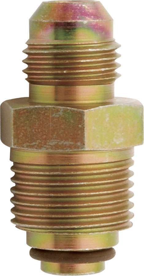 Fitting - Adapter - Straight - 6 AN Male to 18 mm x 1.50 Male O-Ring - Steel - Cadmium - Power Steering Systems - Each
