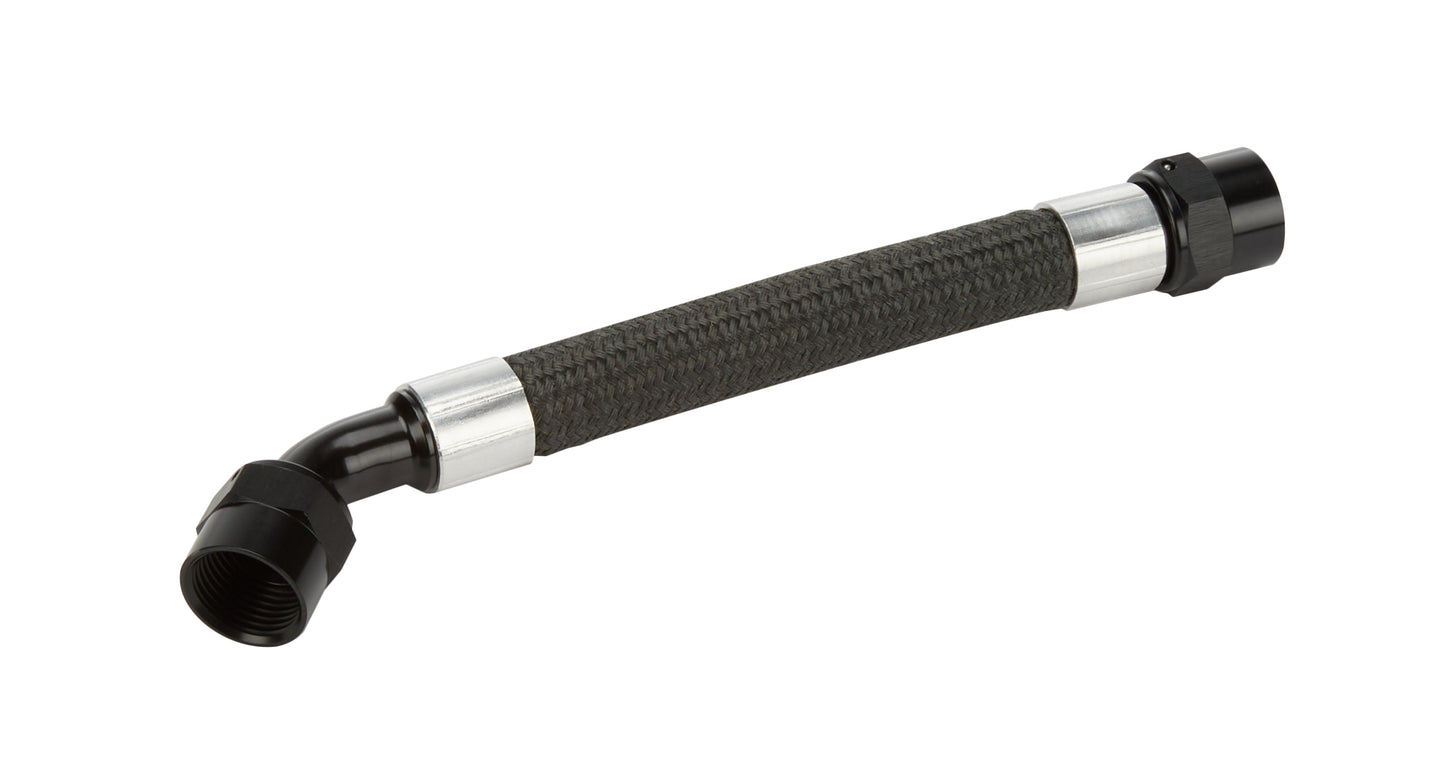 Power Steering Hose - 10 AN 45 Degree / Straight Hose Ends - 9 in Long - KSE Gen2 Steering Box to Pump - Sprint Car - Each