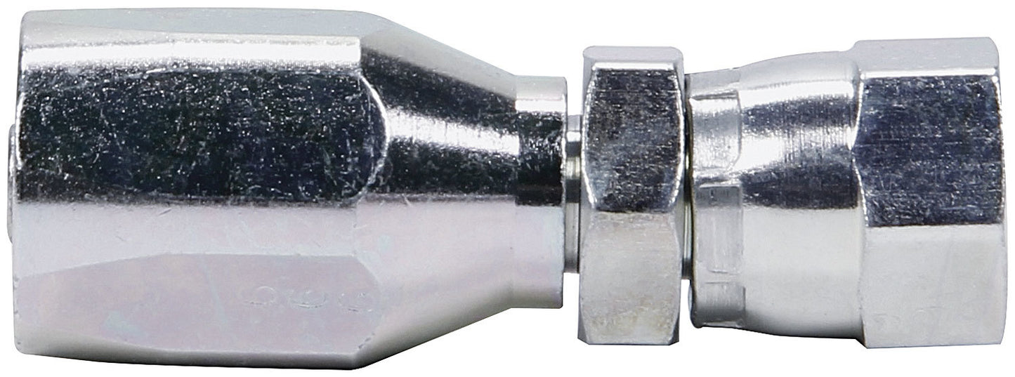 Fitting - Hose End - Power Steering - Straight - 6 AN Hose to 6 AN Female Swivel - Steel - Natural - Each