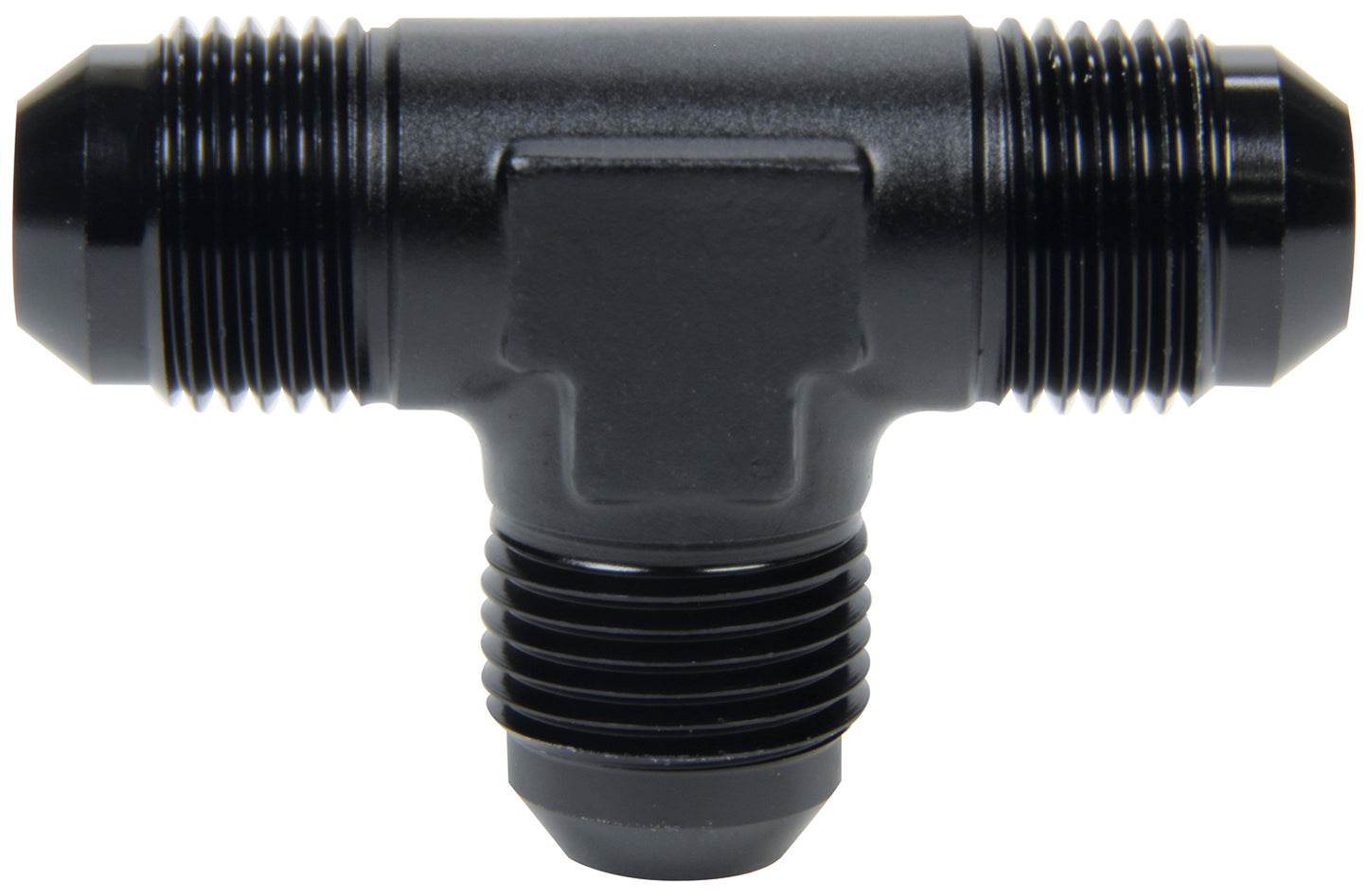 Fitting - Adapter Tee - 3 AN Male x 3 AN Male x 3 AN Male - Aluminum - Black Anodized - Each