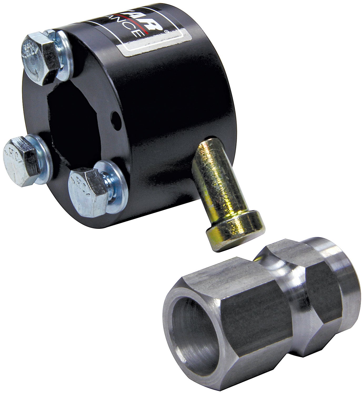 Steering Wheel Quick Release - Push Button Release - Hex Style - Aluminum - Black Anodized - 3/4 in Shaft - Kit