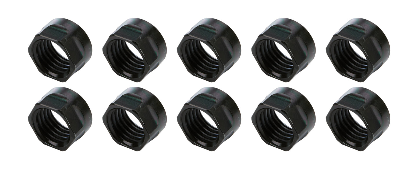 Nut - 1-8 in Thread - Steel - Black Oxide - Jack Bolts - Set of 10